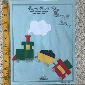 VTG Cajun Kuties Cute Applique Train